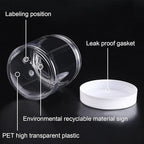 Chuangchou Empty Clear Plastic Storage Favor Jars Wide-mouth Plastic Containers with White Lids (12 Pack) for Beauty Products, DIY Making or Others (8 oz)