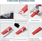 Tile Leveling System Clips 1/16" Tile Leveler Clips 1.5mm 2000 Pcs DIY Tile Leveler Spacers for Professional Ceramic Tile and Stone Installation