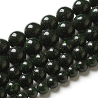 6MM 120pcs Natural Green Sandstone Energy Healing Beads Round Loose Beads for Jewelry Making Bracelet 2 Strands 32"