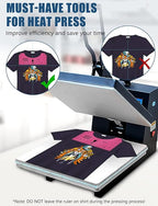 Vowlove Tshirt Ruler Guide for Vinyl Alignment: T Shirt Rulers to Center Designs, Tee Shirt Alignment Tools for Heat Press, Sewing Accessories HTV Heat Transfer Vinyl, V-Neck Front Back Measurement