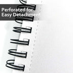 JOY SPOT! 5.5x8.5 Inch Sketch Book, Pack of 2, 200 Sheets (68 lb/100gsm), Spiral Bound Artist Sketch Pad for Artist Pro & Amateurs | Marker Art, Colored Pencil, Charcoal for Sketching