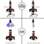 Rocket Launcher for Kids, Self Launching Motorized Air Rocket Toy, Outdoor Toys for Ages 8-12, Model Rockets with Parachute Safely Land, Spaceship Launch up to 200 ft Birthday Gifts for Boys