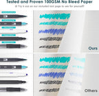 5 Pack Bullet Dotted Journal Notebook, 312 Numbered Pages Dot Grid Notebooks Bulk, 100gsm No Bleed Paper Hardcover Leather Journal, Dot Journal Notebook Set for Women Men School Office, A5, Multicolor
