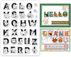 Cute Animals 26 Alphabet Clear Stamps for Card Making Decoration Cute Dog Alphabet Clear Stamps for Scrapbooking Lovely Animals Clear Stamps Educational Gifts for Playroom Classroom