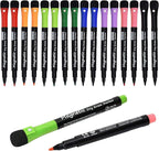 Browill Magnetic Dry Erase Markers, Fine Tip Low Odor Whiteboard Markers for Kids & School, Work On White board & Calendar, Refrigerator (16 Pack)