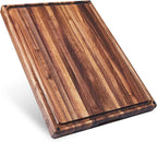 Sonder Los Angeles, Made in USA, Large Thick Edge Grain Walnut Wood Cutting Board with Non-Slip Feet, Juice Groove for Kitchen 20x15x1.5 in (Gift Box Included)