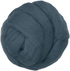 PATIKIL Wool Roving Yarn, 150G/5.3OZ Soft Felting Wool Pure Chunky Roving Yarn Bulk for Needle Felting Knitting Blanket Spinning Weaving DIY Craft, Gray Blue