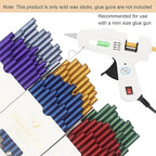 Grey Blue Wax Seal Sticks 20pcs, Glue Gun Sticks for Seal Stamp, Premium Sealing for Envelope Letter Wedding Invitation Craft Adhesive, Great Gift Ideas (Mini Size)