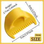 2 PCS 3mm Edge Lock Seam Guide, Mini Sewing Finger Ruler for Hand Sewing, DIY Sewing Kit Tool, Sewing Needle Gauge Measuring Guide, Yellow