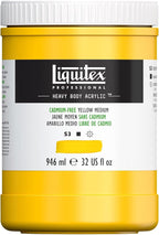 Liquitex Professional Heavy Body Acrylic Paint, 32-oz (946ml) Pot, Cadmium Free Yellow Light