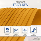 Mustard EVA Foam Sheets for Crafts, 9 x 12 Inch, 2mm Thickness – Ideal for DIY Arts and Crafts, Foam Paper for Kids, Cosplay and Costumes - 15 Pack