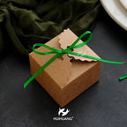 HUIHUANG Thin Green Satin Ribbon - 1/8 inch x 100 Yards Roll for Crafts, Gift Tags, Party Decoration Cards (Emerald)
