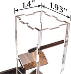 C4Labs Micro Travel Portable Dice Tower and Dice Vault | Fits Standard Seven Set of Dice (Walnut)