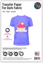 NuFun Activities Inkjet Printable Iron-On Heat Tshirt Transfer Paper 11x17 (25, Dark Fabrics)