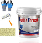 Louis Forest Epoxy Floor Paint, High-Gloss Marble Effect Coating, Epoxy Colored Sand Floor Paint, Wear-Resistant and Non-Slip for Indoor Outdoor (1KG-Lemon yellow)