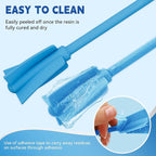 Suzzam Silicone Resin Mixer Paddles, 4 pcs Epoxy Mixer for Drill - Paint Stirrer for Drill, Easy to Clean & Reusable, 1/4" Drill Epoxy Mixer Attachment