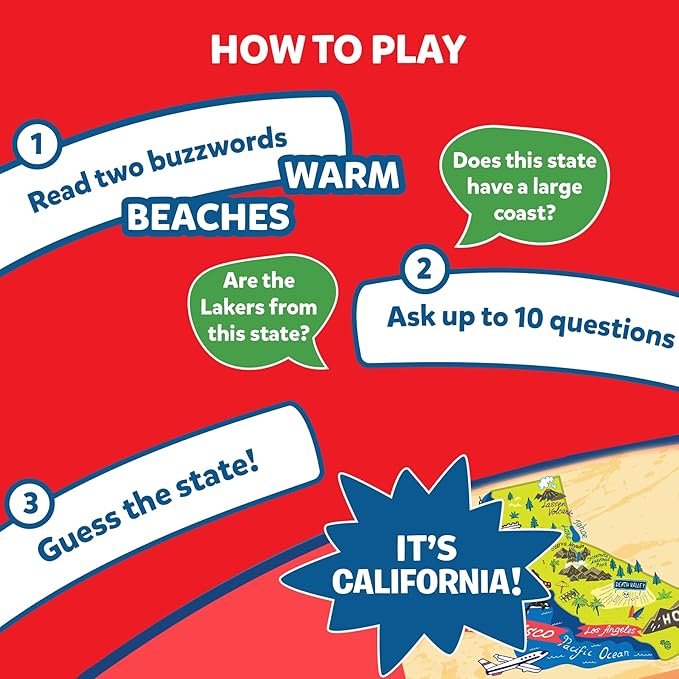 Skillmatics Guess in 10 States of America, Educational Travel Toys, Christmas Stocking Stuffers for Boys, Girls, and Kids Who Love Card Games, Geography and History, Gifts for Ages 8, 9, 10 and Up