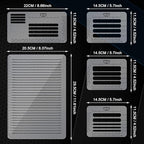 5 Pack Straight Line Stencil for Journaling and Envelope Addressing Guide Stencil Templates Set 11 Inch Scale Spacing Line Ruler Guide for Card Paper Journal Lettering Writing