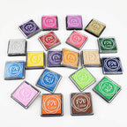 Washable Ink Pads for Kids Rubber Stamps, 20 Colors Stamp Ink Pads, Fingerprint Crafts Stamp Pad for Kids, Paper, Scrapbooking, Wood Fabric