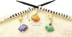 Handmade Ocean Fish Stitch Markers 4 PCS in One Case, Three Tropical Fish with Removable Markers, One Dolphin Closed Ring for Knitting and Crochet