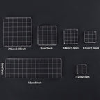 Whaline 6 Pieces Acrylic Stamp Block Clear Stamping Tools Set with Grid Lines for Scrapbooking Crafts Card Making, Assorted Sizes