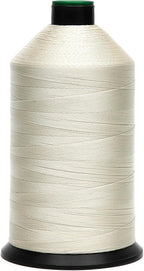 Extra Strong Bonded Nylon Thread #69 Tex70 – 16 OZ, 6000yds, Versatile Stitching Solution for Leather, Upholstery, Canvas Repair and More (Beige)