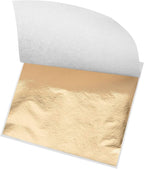 MECCANIXITY Gold Leaf Foil Sheet Champagne Gold Leaf Paper 3.3 x 3.1inch for Art Decoration, Sculpture, Painting, Pack of 100