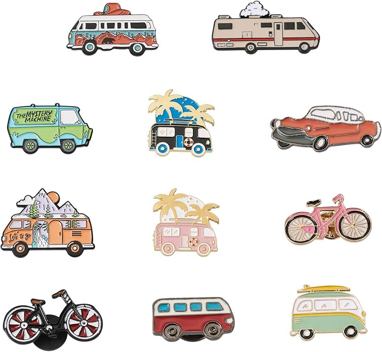 Mixed Enamel Pins for Backpacks, Beadthoven Cute Enamel Brooch Pins Set, Funny Backpack Pins, Aesthetic Lapel Badge Pins Bulk for DIY Clothes Accessories Holiday Gifts