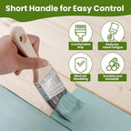 Paint Brushes, 2 Inch, Angled Brushes with Short Handle, 3 Pack, Shortcut Paintbrush for Paints and Stains, Small Paint Brushes for Walls, Furniture, Cabinets and Home Improvement