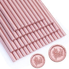 52pcs Rose Gold Wax Sealing Sticks for Wax Seal Stamp - Premium Glue Gun Sticks for Envelope, Letter, Wedding Invitation Craft Adhesive - Great Gift Ideas (Mini Size)