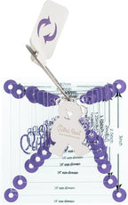 The Quilted Bear Square Quilting Templates – 8 Clear Non-Slip Acrylic Quilt Templates for Precise Fabric Cutting & Stress-Free Machine Quilting - Ideal for Quilt & Sewing Supplies (¾–3")