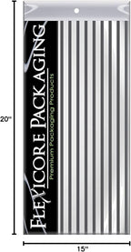 Flexicore Packaging Gray Pin Stripe Print Gift Wrap Tissue Paper Size: 15 Inch X 20 Inch | Count: 50 Sheets | Color: Gray Pin Stripe