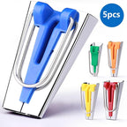 Jeimier 5 Sizes Bias Tape Makers, Upgraded Bias Binding Tape Making Tool for Fabric Quilting Sewing, Quickly Customize, Solidly Bias Quilting Tool, 1/4IN 3/8IN 1/2IN 3/4IN 1IN