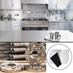 2Pcs 304 Stainless Steel Sheets Metal 8" x 12" x 1/64" (0.50MM) Inch 304 Stainless Steel Plates 24 Gauge Stainless Steel Shim Stock Plates Metal Sheets for Crafting, Stovetop, Snow Frosted Surface
