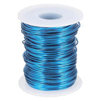 uxcell 16 Gauge / 1.5mm Anodized Aluminum Wire for Jewelry Craft Making, 102 Feet Bendable Flexible Wire for DIY Home Decor Gardening Sculpture, Blue
