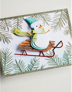 Mvchifay Cutting Dies Happy Birthday Metal Stencils Scrapbooking Tool DIY Emboss Paper Card Making (Coniferous Frame-11x14cm)