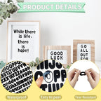 Alphabet Stickers, 1''Inch 12 Sheets Black Letter Stickers, Self Adhesive Vinyl Mailbox Numbers, Self Adhesive Letters for Bulletin Boards, Classroom, Home Decor