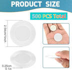 Coopay 500 Pieces Plastic Poker Chips, 1 Inch Bingo Chips Bulk Learning Counters Disks Poker Card Game, Counting Markers for Math Practice, Game Tokens and Teaching Rewards, 25 mm (White)