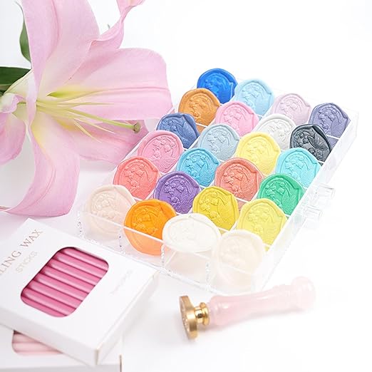 Copper Wax Seal Sticks, ONWINPOR 20pcs Glue Gun Wax Sealing Sticks for Waxs Seal Stamp, Wedding Invitations, Envelope Letter Sealing (20, Copper)
