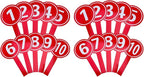 Amosfun 20 a Dry Erase Board Voting Paddles 1-10 Score Number Boards Yes or No Paddles Games Paddle Whiteboard Multi-Function Score Boards Wipe The Board Foam Mini