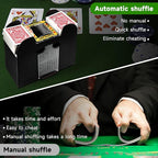Unniweei Automatic Card Shuffler, Battery-Operated Electric Shuffler, Casino Card Game for Poker, Home Card Game, UNO, Phase10, Texas Hold'em, Blackjack, Home Party Club Game