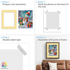 Mat Board Center, 11X14 Mix Color Mats for 8.5X11 Pictures - Acid Free, 4-Ply Thickness, White Core, Bevel Cut - for Artworks, Photos, Framing - Pack of 12