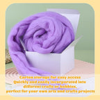 3.53oz Wool Roving Yarn, Wool Felting Supplies, Pure Wools, Chunky Yarn, Spinning Wool Roving for Needle Felting Wet Felting DIY Hand Spinning (Lavender)