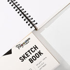 Fingraspuro 9"x12" Sketch Book, 100 Sheets, 108lb/160gsm, Top Spiral Bound Sketch Pad, Art Supplies, Sketchbook for Drawing, Acid-Free Hot Press Drawing Pad, Suitable for Various Art Tools