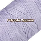 uxcell Leather Sewing Waxed Thread, 55 Yards / 50m 0.8mm 150D Flat Polyester All-Purpose Threads for Leather Crafts, Bookbinding, Lilac