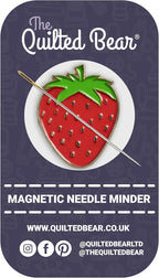 The Quilted Bear Needle Minder - Needle Minder Magnet for Keeping Sewing & Embroidery Needles, Cross Stitch Needles Safe When Stitching Cross Stitch Supplies & Embroidery Supplies (Strawberry)