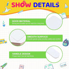 12 Pcs Dry Erase Answer Paddle 7 x 9 Inch Handheld Wooden White Board Double Sided Dry Erase Small Whiteboards for Students Classroom Games Party Auction Paddles for Bidding Meeting Voting(12)
