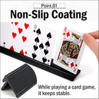 Lightweight Non-Slip Card Holder Stand – Set of 4, 13.4 Inches – Made in Japan for Card Games and TCG, Anti-Skid Base (4 Pack-Blue)