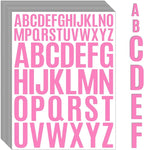 Bemeol Letter Stickers 1560 Pieces 30 Sheets Stick on Vinyl Letters Capital Alphabet Sticker Letter for Craft Bulletin Boards Classroom Home Business Decor(Pink,1 Inch,2 Inch)