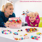 BEMITON Ideal Birthday Gift for Girls Aged 3 4 5 6 7 - Pop Beads Jewelry Making Kit, Arts and Crafts Toys for 3-7 Year Old Kids, DIY Set for Creative Play